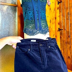 Pantalon velours marine taille 4